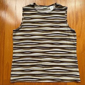 Laura Ashley soft crepe like knit shell